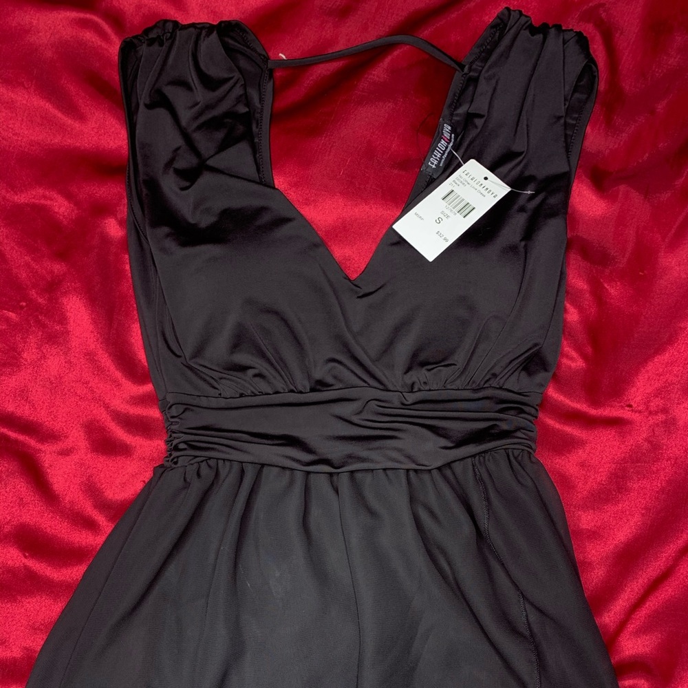 Black long fashion nova dress